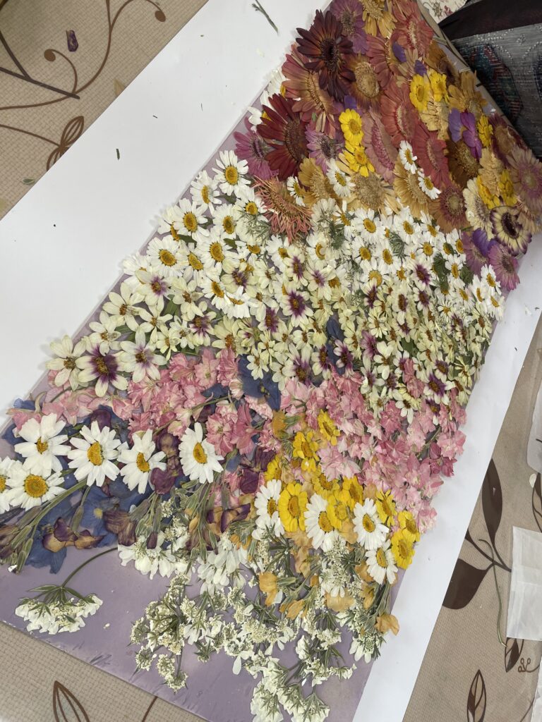 花じゅうたん作成中