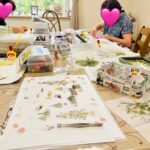 押し花教室の風景